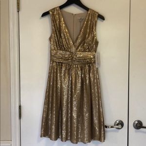 NY&C x Eva Mendez Gold Sequin Dress
